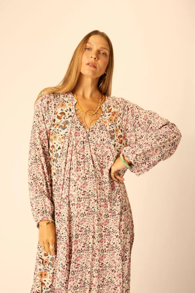 Dresses Shop Natalie Martin FIORE MAXI Petite Fleur Rose
