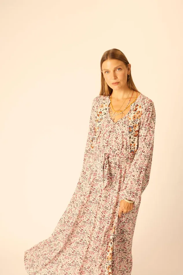 Dresses Shop Natalie Martin FIORE MAXI Petite Fleur Rose