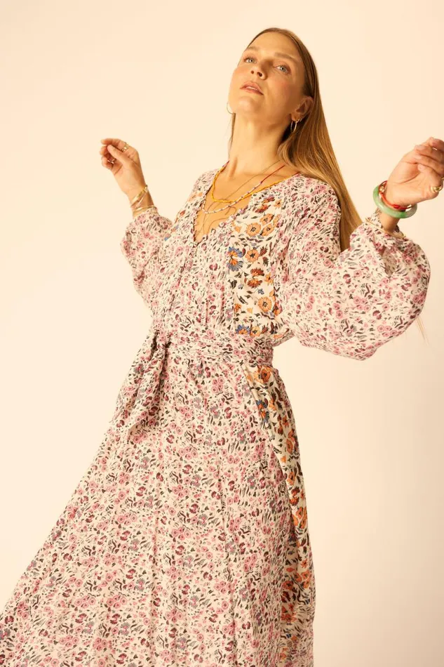Dresses Shop Natalie Martin FIORE MAXI Petite Fleur Rose