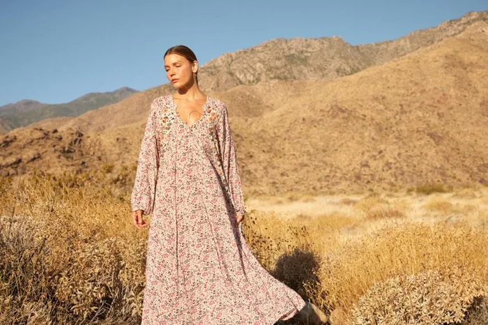 Dresses Shop Natalie Martin FIORE MAXI Petite Fleur Rose