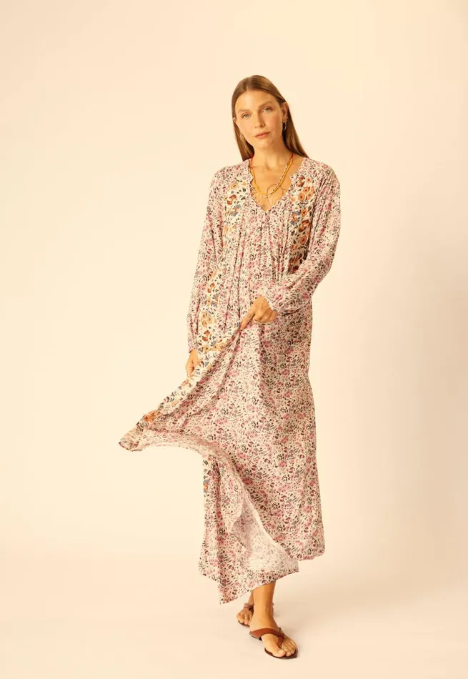 Dresses Shop Natalie Martin FIORE MAXI Petite Fleur Rose