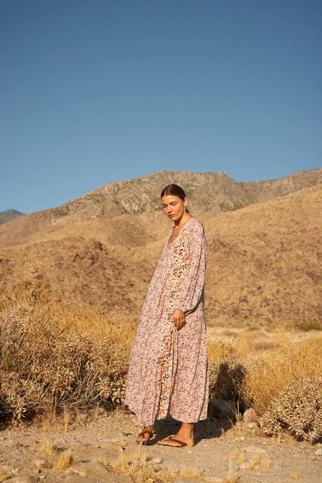 Dresses Shop Natalie Martin FIORE MAXI Petite Fleur Rose