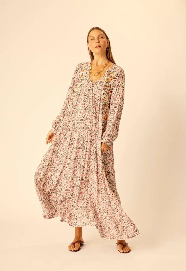 Dresses Shop Natalie Martin FIORE MAXI Petite Fleur Rose