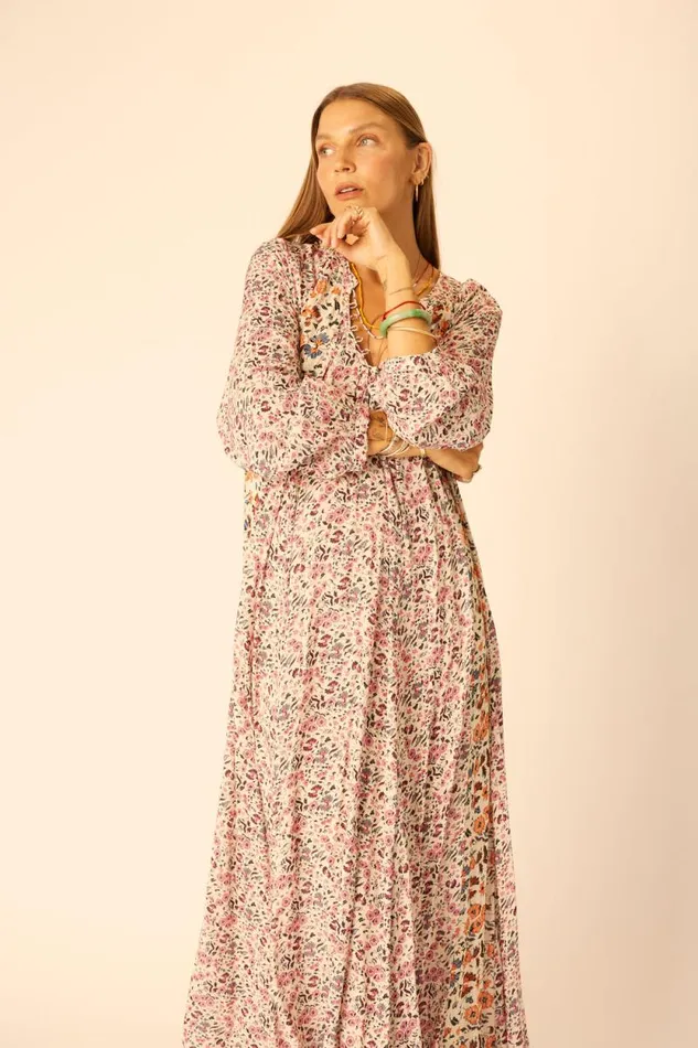 Dresses Shop Natalie Martin FIORE MAXI Petite Fleur Rose