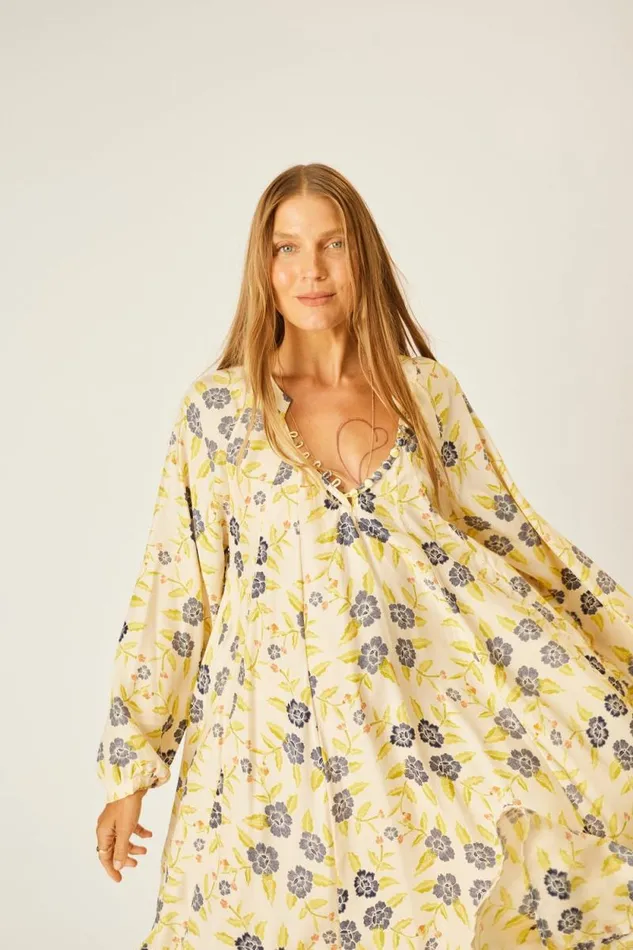 Dresses Shop Natalie Martin FIORE MAXI Prairie Indigo