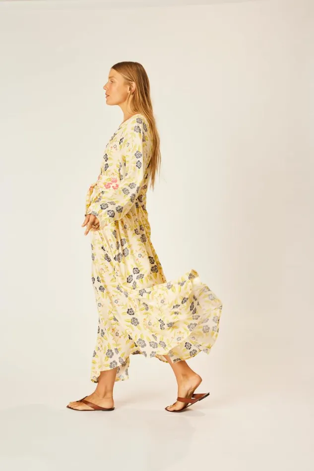 Dresses Shop Natalie Martin FIORE MAXI Prairie Indigo