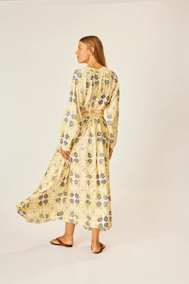 Dresses Shop Natalie Martin FIORE MAXI Prairie Indigo