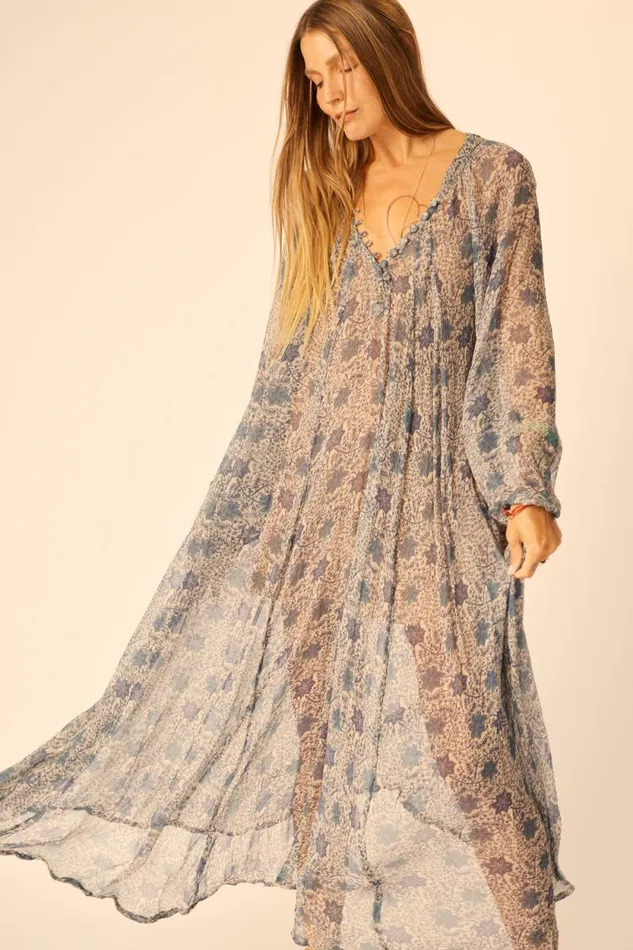 Dresses Shop Natalie Martin FIORE MAXI Snowflake Sea