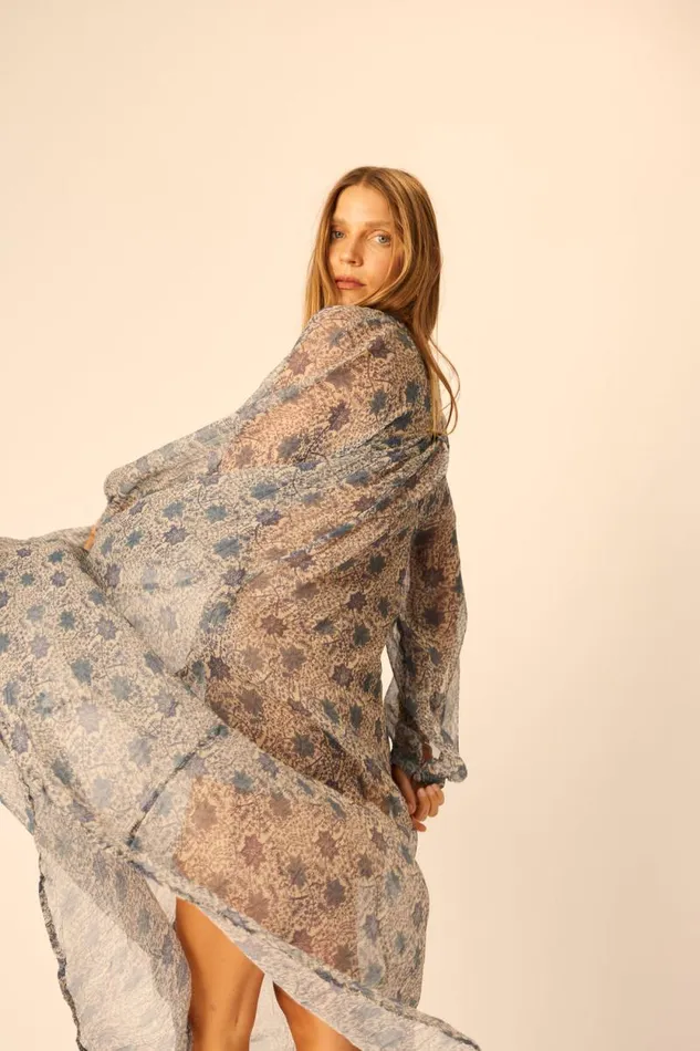 Dresses Shop Natalie Martin FIORE MAXI Snowflake Sea