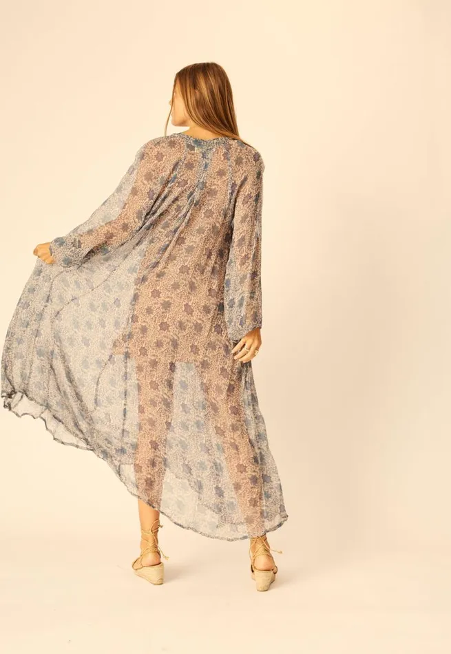Dresses Shop Natalie Martin FIORE MAXI Snowflake Sea