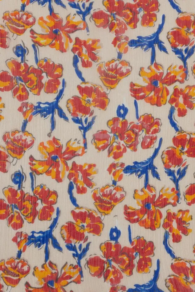 Dresses Shop Natalie Martin INDIANA MINI Chiffon Watercolor Verm