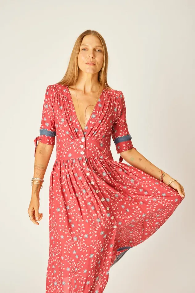 Dresses Shop Natalie Martin LAYLA DRESS Pinwheel Barn Red