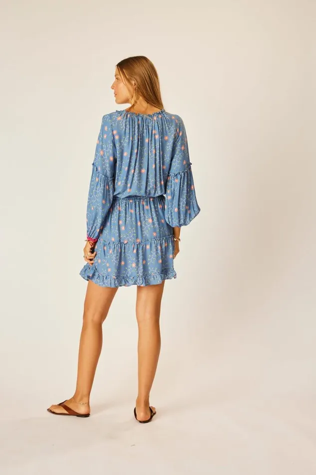 Dresses Shop Natalie Martin MAGGIE DRESS Pinwheel Denim