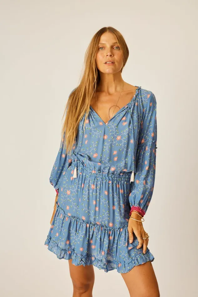 Dresses Shop Natalie Martin MAGGIE DRESS Pinwheel Denim