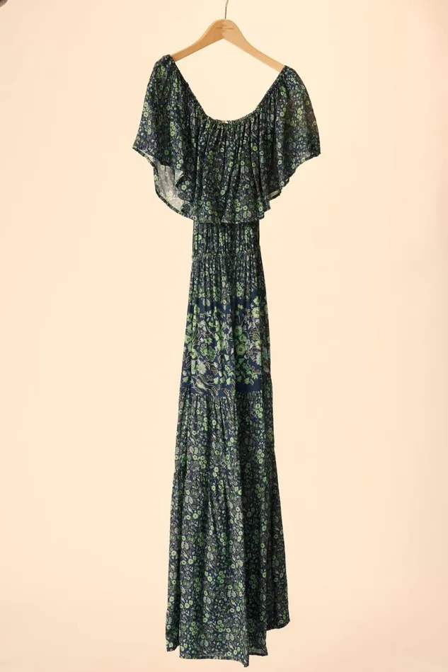 Dresses Shop Natalie Martin NAOMI DRESS WITH SASH Petite Fleur Marine