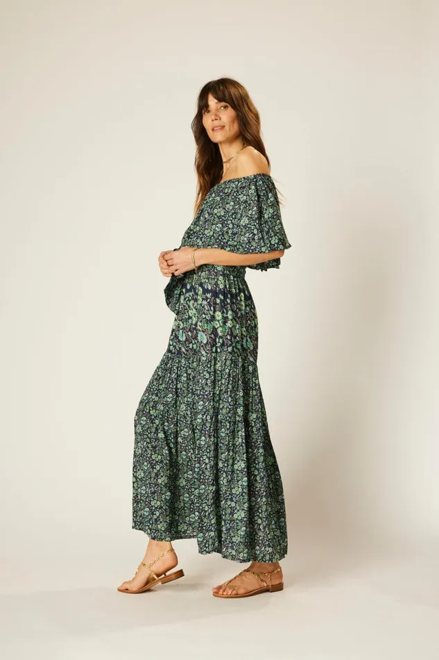 Dresses Shop Natalie Martin NAOMI DRESS WITH SASH Petite Fleur Marine