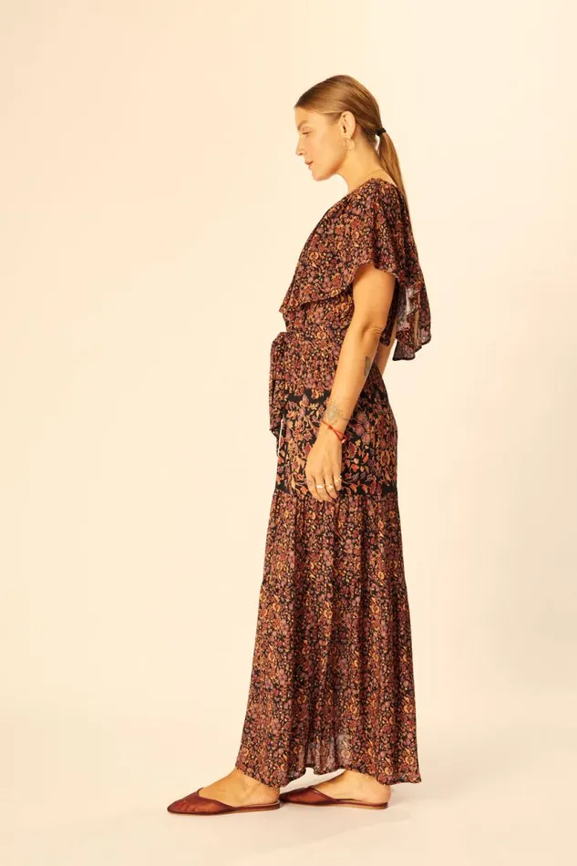 Dresses Shop Natalie Martin NAOMI DRESS WITH SASH Petite Fleur Noire