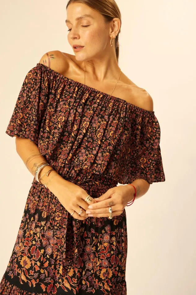 Dresses Shop Natalie Martin NAOMI DRESS WITH SASH Petite Fleur Noire