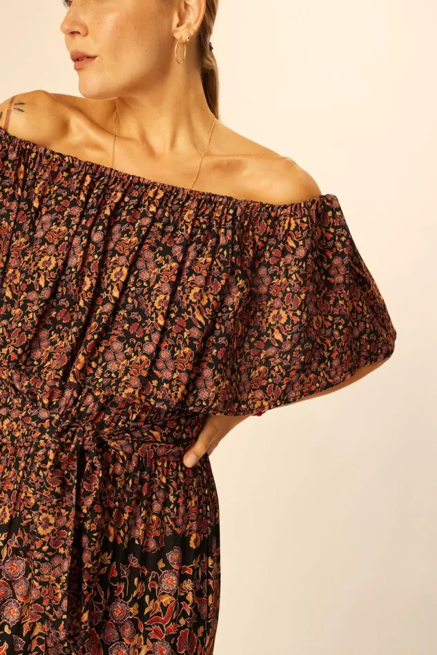 Dresses Shop Natalie Martin NAOMI DRESS WITH SASH Petite Fleur Noire