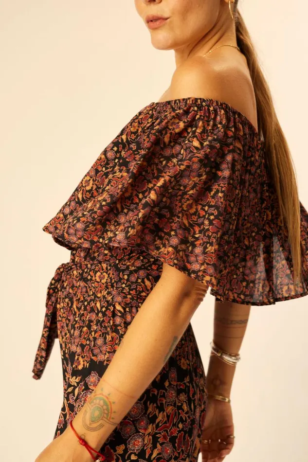 Dresses Shop Natalie Martin NAOMI DRESS WITH SASH Petite Fleur Noire