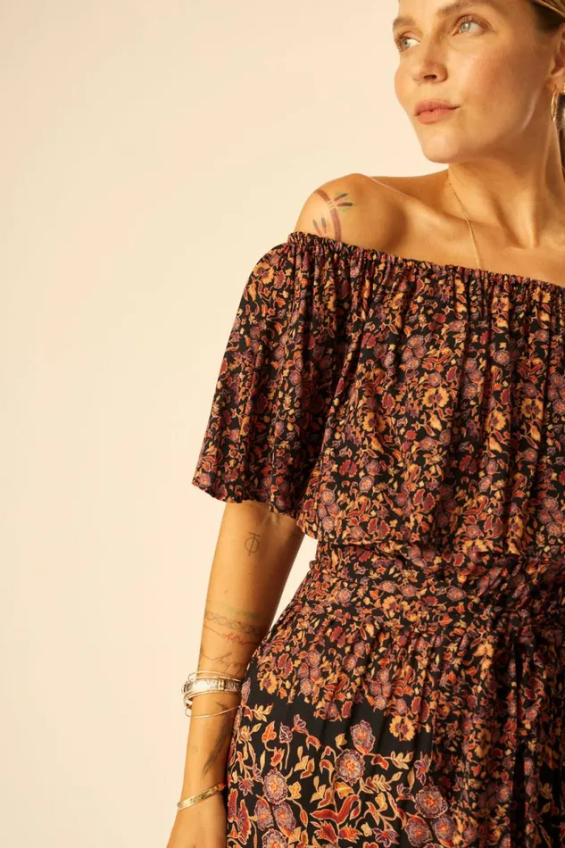 Dresses Shop Natalie Martin NAOMI DRESS WITH SASH Petite Fleur Noire