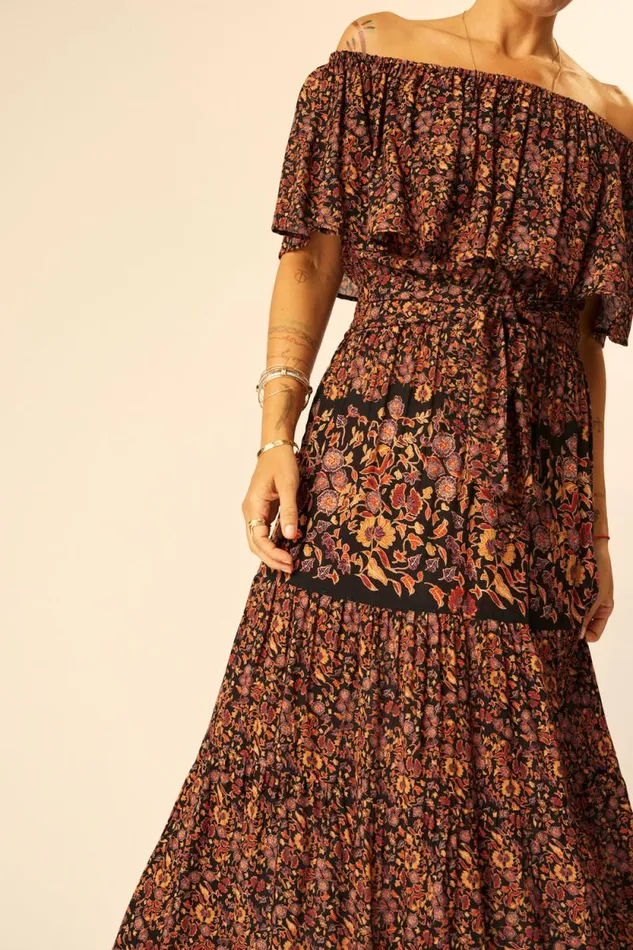 Dresses Shop Natalie Martin NAOMI DRESS WITH SASH Petite Fleur Noire