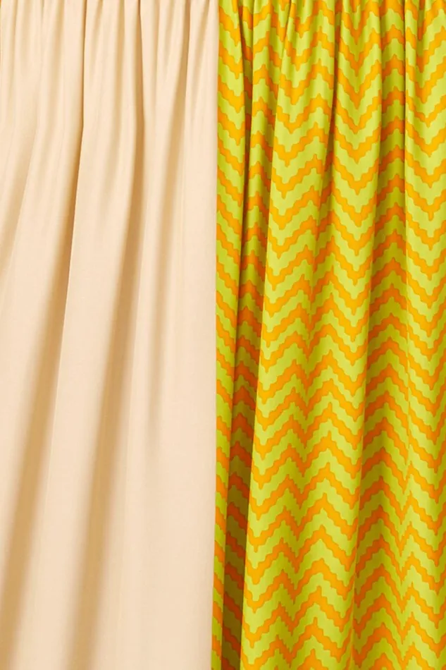 Dresses Shop Natalie Martin NICO LS MAXI WITH SASH Block Zigzag Tangerine