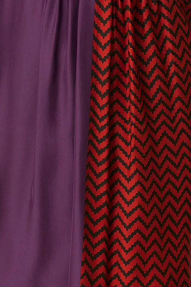 Dresses Shop Natalie Martin NICO SLEEVELESS MAXI Block Zigzag Aubergine