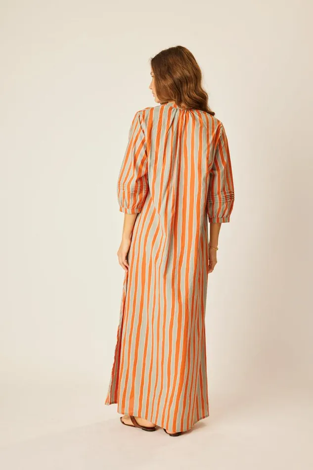 Dresses Shop Natalie Martin SAMMIE MAXI Batik Stripe Sage