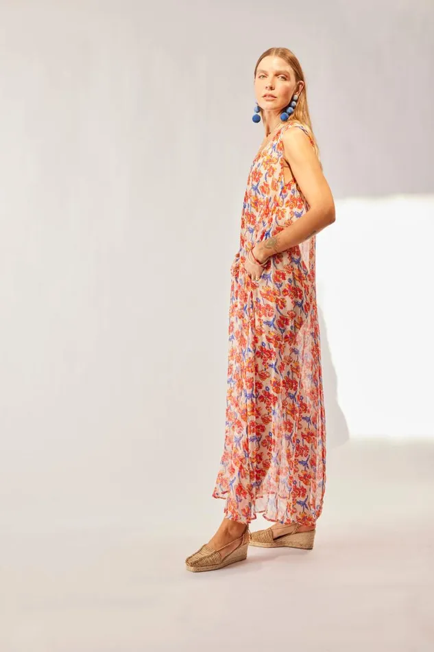 Dresses Shop Natalie Martin TOVA MAXI Chiffon Watercolor Onyx