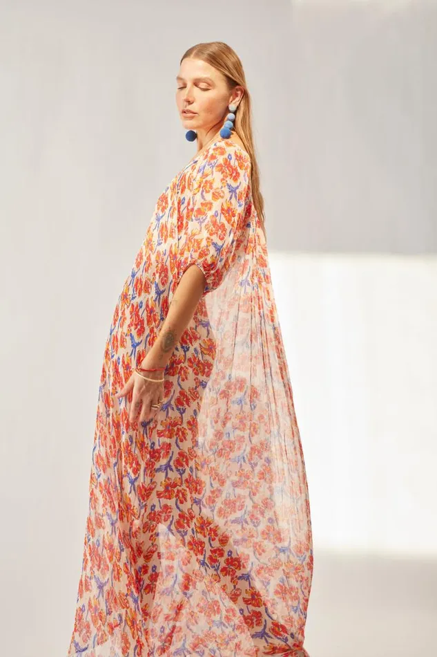 Dresses Shop Natalie Martin VIVI DRESS Chiffon Watercolor Clemen