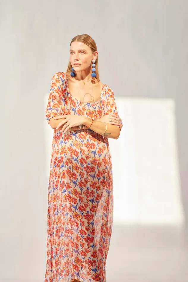 Dresses Shop Natalie Martin VIVI DRESS Chiffon Watercolor Clemen