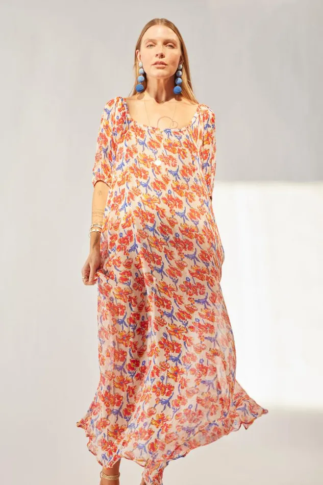 Dresses Shop Natalie Martin VIVI DRESS Chiffon Watercolor Clemen