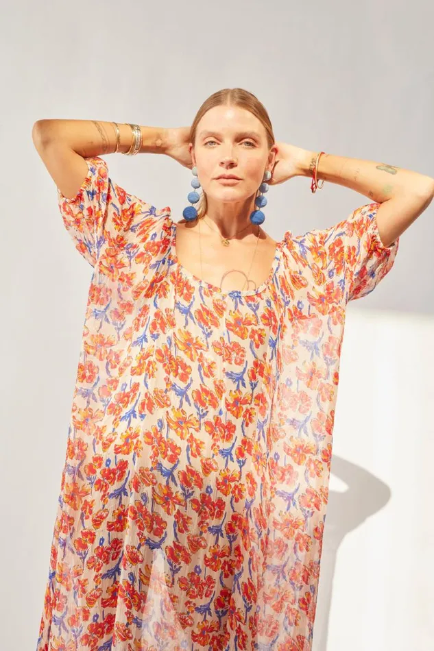 Dresses Shop Natalie Martin VIVI DRESS Chiffon Watercolor Clemen