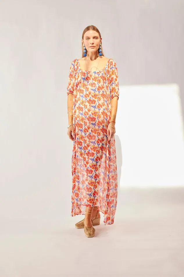 Dresses Shop Natalie Martin VIVI DRESS Chiffon Watercolor Clemen