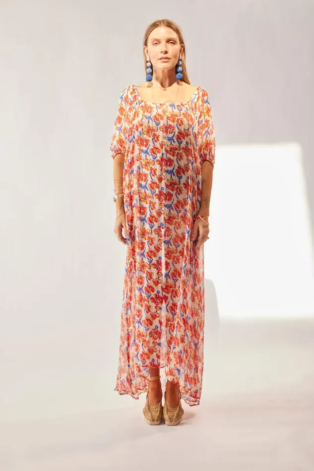 Dresses Shop Natalie Martin VIVI DRESS Chiffon Watercolor Clemen