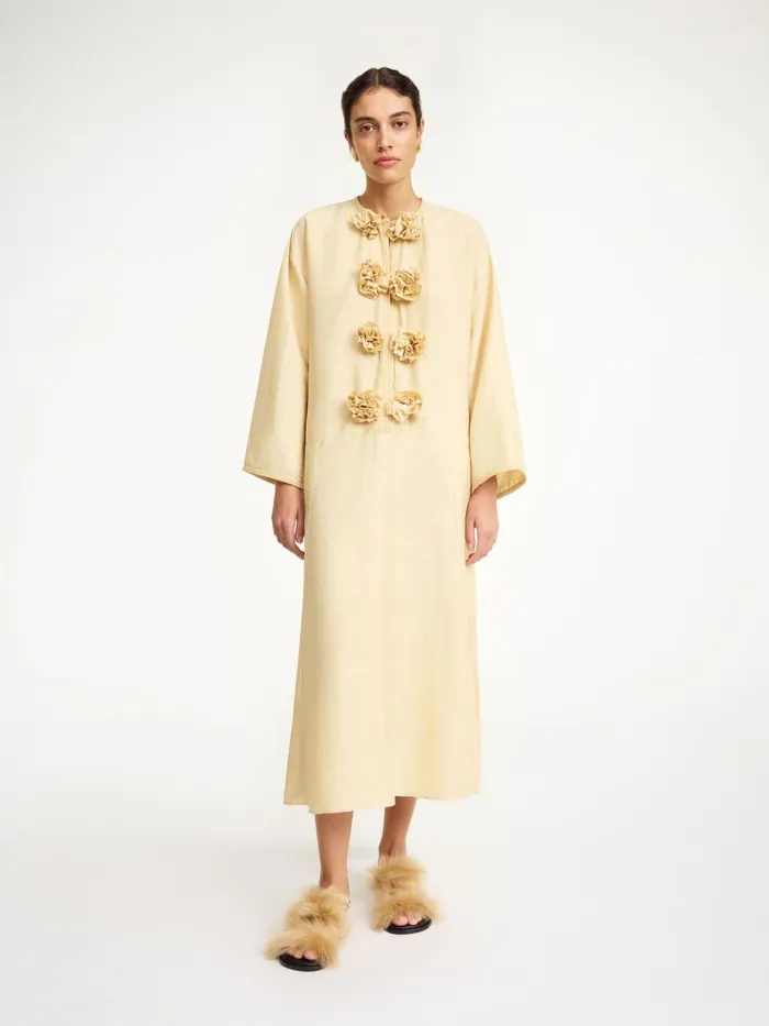 Dresses Women By Malene Birger Cicelia Silk Maxi Dress Sea Mist