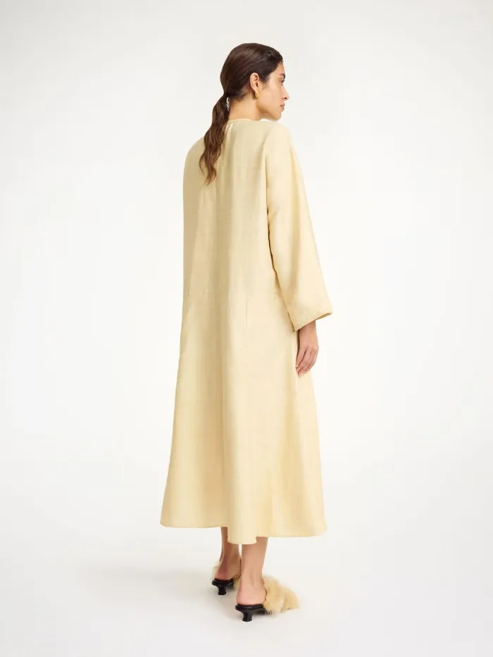 Dresses Women By Malene Birger Cicelia Silk Maxi Dress Sea Mist