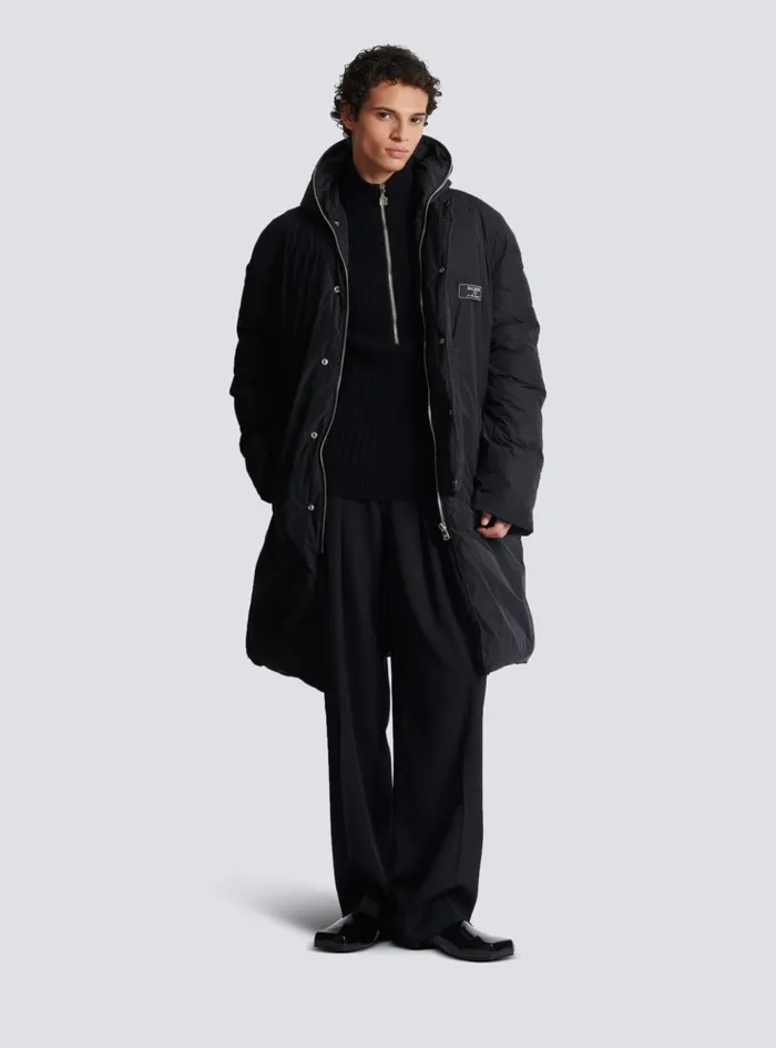 Ecocashmere Highneck Jumper Black Men Balmain Knitwear