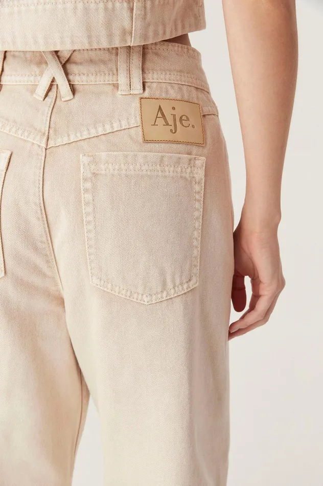 Effie Braided Denim Jeans Stone Women Aje Pants