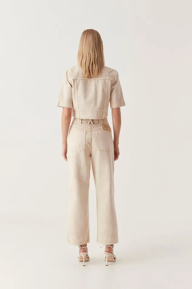 Effie Braided Denim Jeans Stone Women Aje Pants