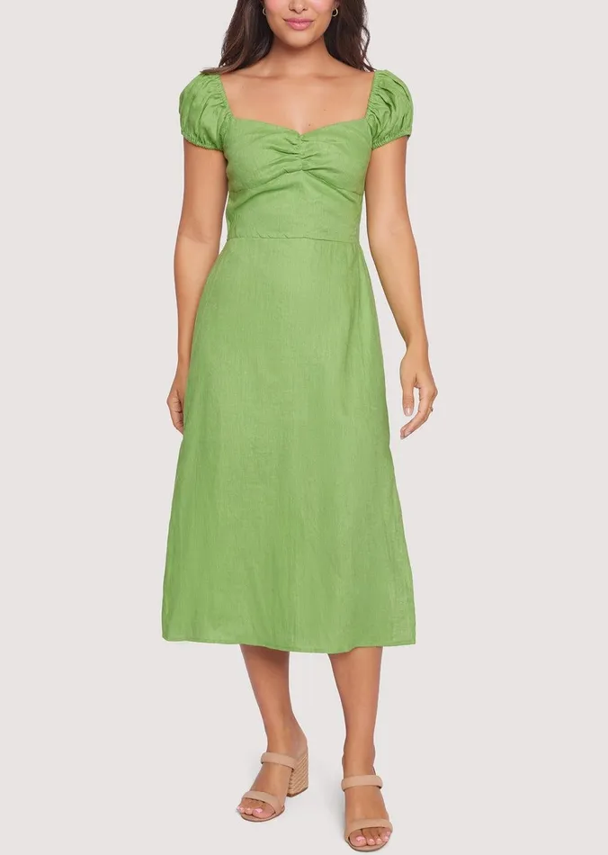 Elia Midi Dress Gardengreen Women Lost Wander Dresses