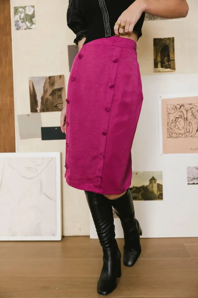 Elizabeth Skirt In Magenta Magenta Women Bohme Skirts