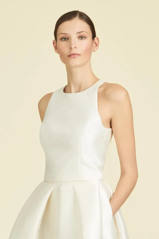 Engagement Party Women Sachin and Babi Lexie Top 8211 Off White 8211 Mikado