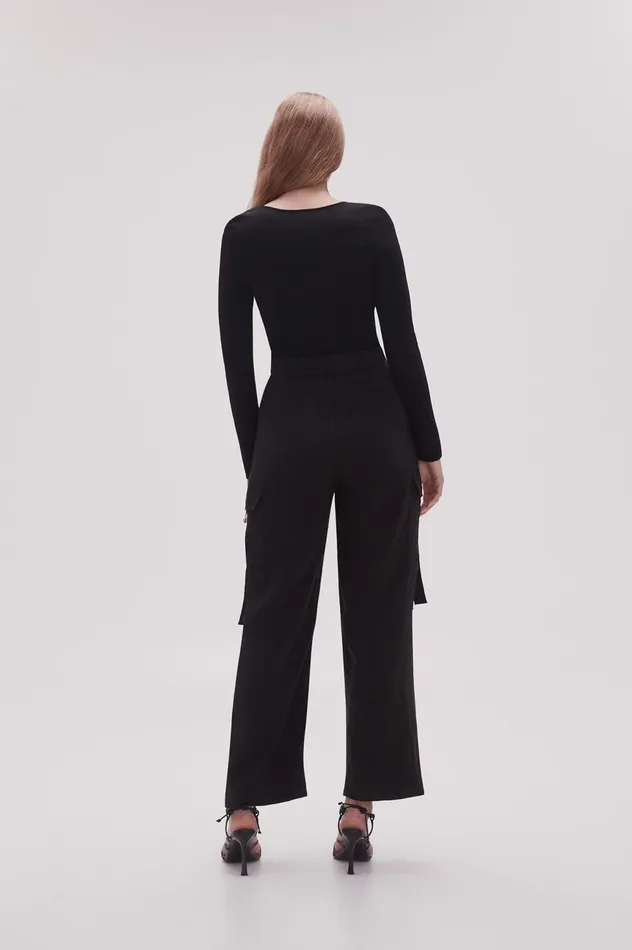 Escapade Ribbon Utility Pant Black Women Aje Pants