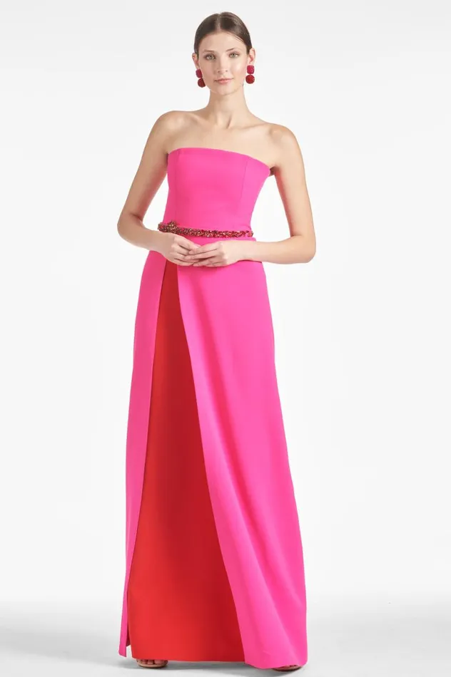 Evening Women Sachin and Babi Daniella Gown 8211 Electric PinkRed