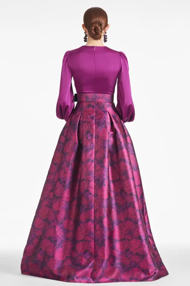 Evening Women Sachin and Babi Zoe Gown 8211 Sparkling GrapeMagenta Bloom