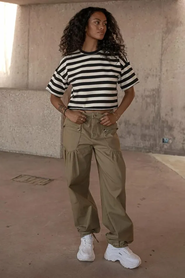 Felix Striped Top In Black Black Women Bohme Tees and Tanks