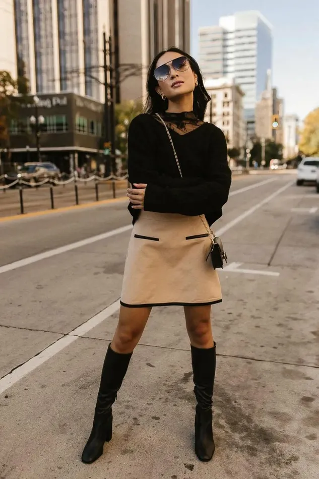 Finch Mini Skirt Khaki Women Bohme Skirts