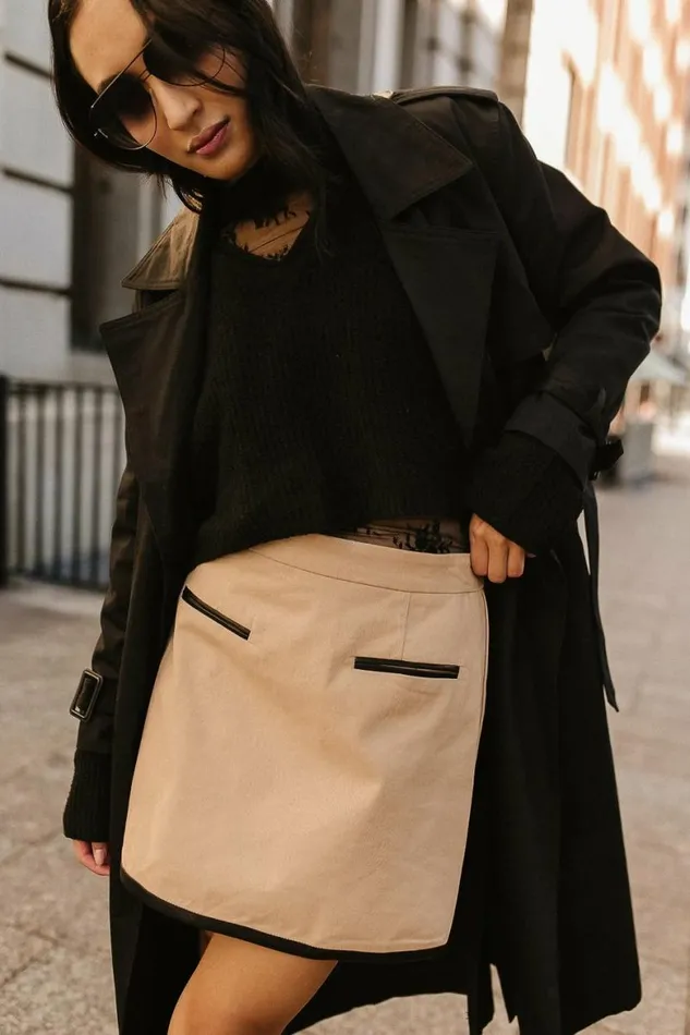 Finch Mini Skirt Khaki Women Bohme Skirts